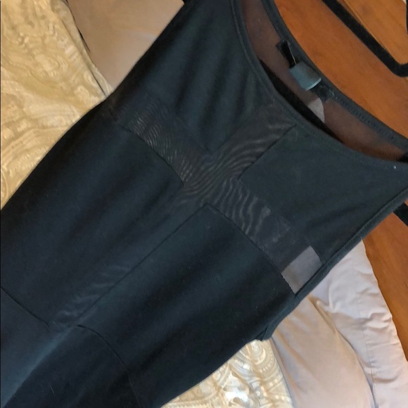 Stretch flare cross skater mesh dress - Picture 3 of 5